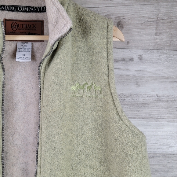 Outback Trading Co Summit Fleece Sage Green Vest Women's Size Medium USA Medium - Picture 9 of 14